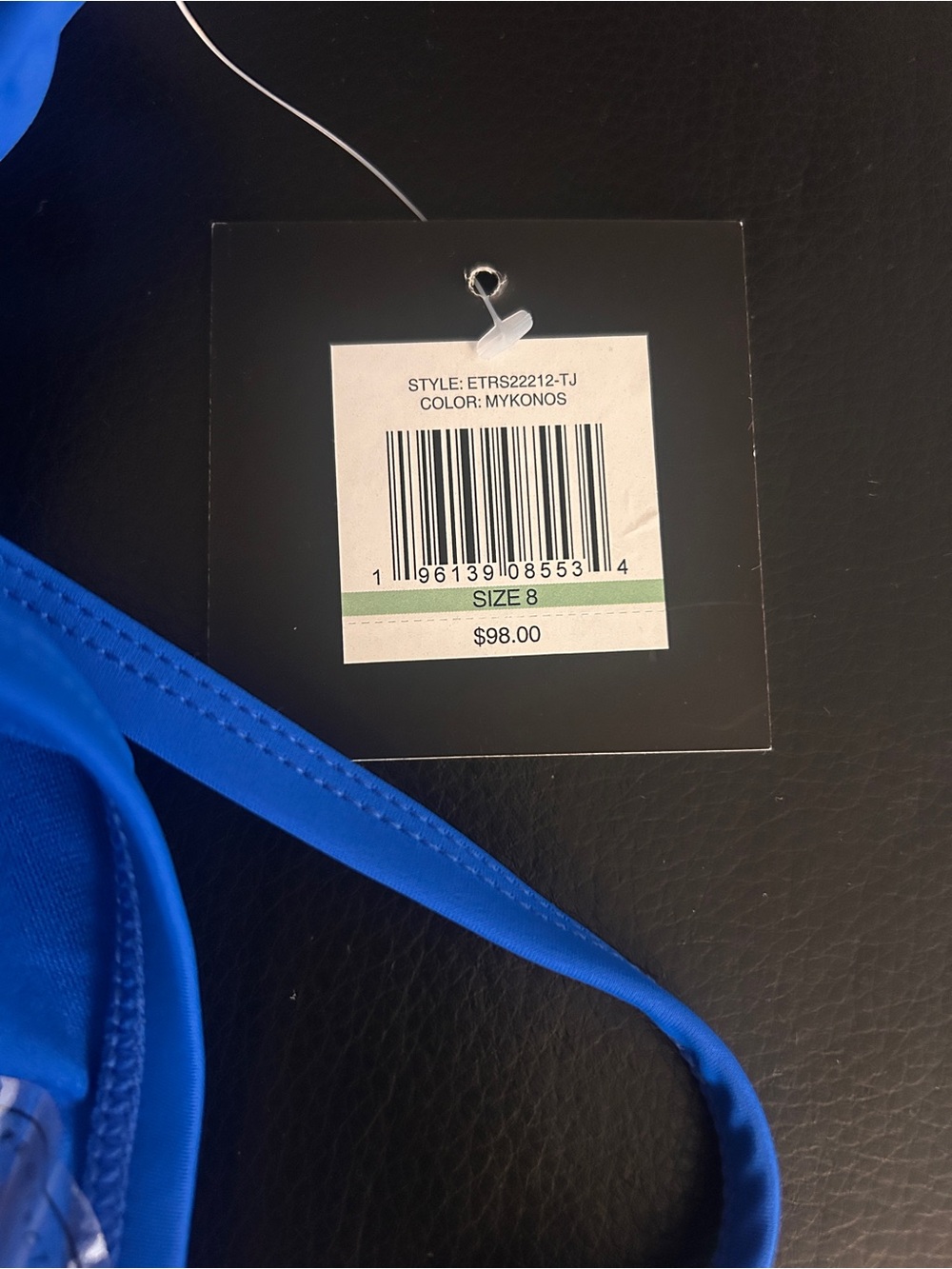 Ellen Tracy One Piece Swimsuit Women Size 8 Blue High Neck Ruched Slimming NWT - Picture 10 of 15